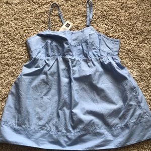 Gap Blue pinstriped Babydoll top NWT
